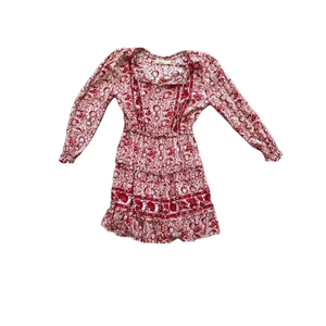 Anthropologie BEACHGOLD White and Red Floral Mini Dress Size M